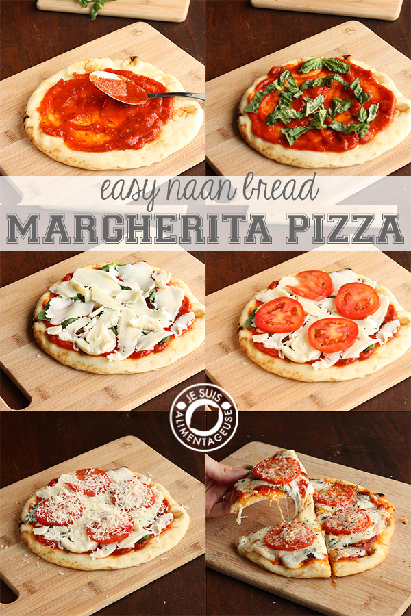 Margherita Pizza on Naan Bread - The Viet Vegan