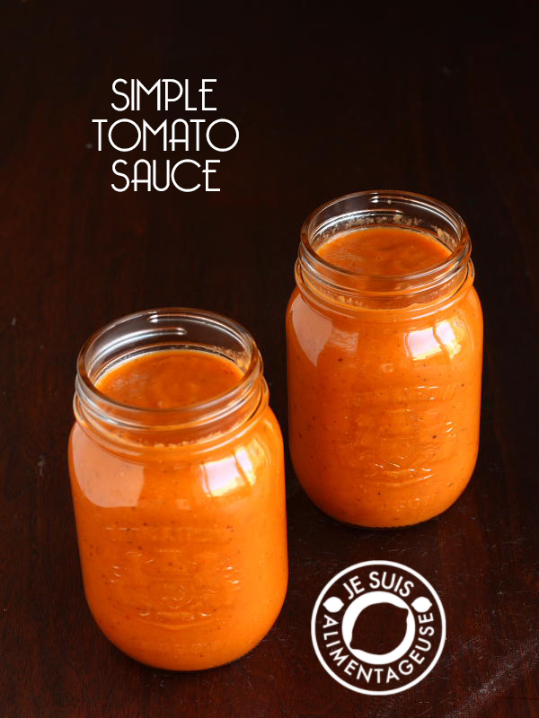 Simple Tomato Sauce | alimentageuse.com #vegan #garden #glutenfree #GF