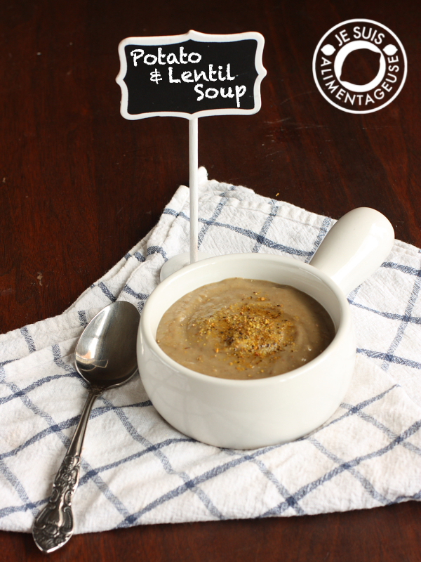 Potato and Lentil Soup | alimentageuse.com | #soup #fall #potato #lentil #protein