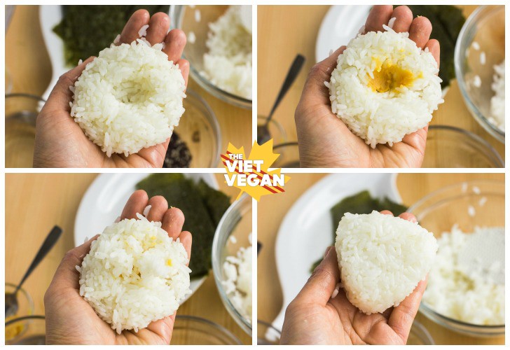 Vegan Miso Dulse Onigiri | The Viet Vegan | Japanese versions of "sandwiches", onigiri are stuffed rice triangles