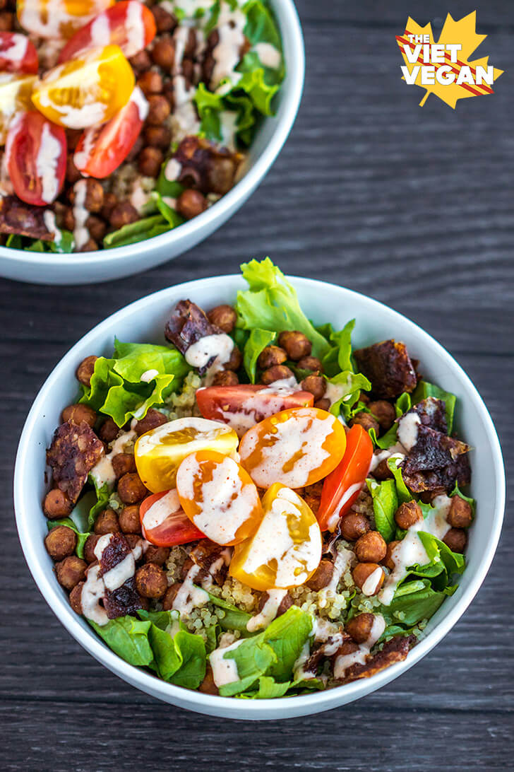 Vegan BLT Quinoa Bowl | The Viet Vegan