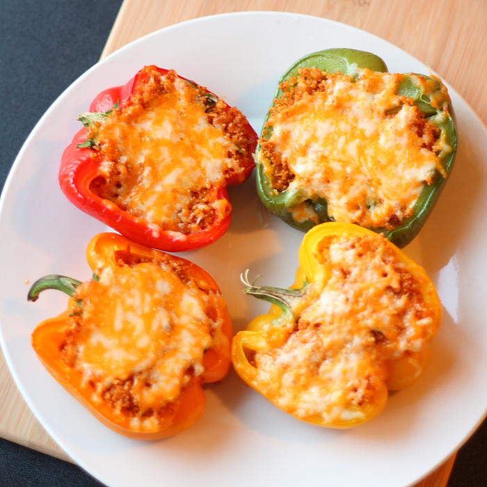 Vegetarian Couscous Stuffed Peppers | alimentageuse.com #vegetarian