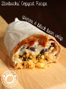 #Starbucks #Copycat #Quinoa and Black Bean Wrap | alimentageuse.com #lunch #vegan