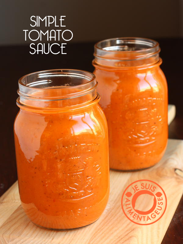 Simple Tomato Sauce | alimentageuse.com #vegan #garden #glutenfree #GF
