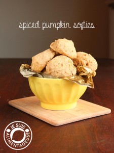 Spiced Pumpkin Softies | alimentageuse #cookies #potluck #pumpkin #vegan