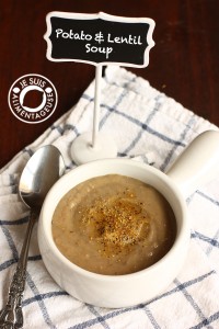 Potato and Lentil Soup | alimentageuse.com | #soup #fall #potato #lentil #protein