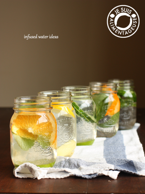 Infused Water Ideas | alimentageuse.com #water #hydration #healthy