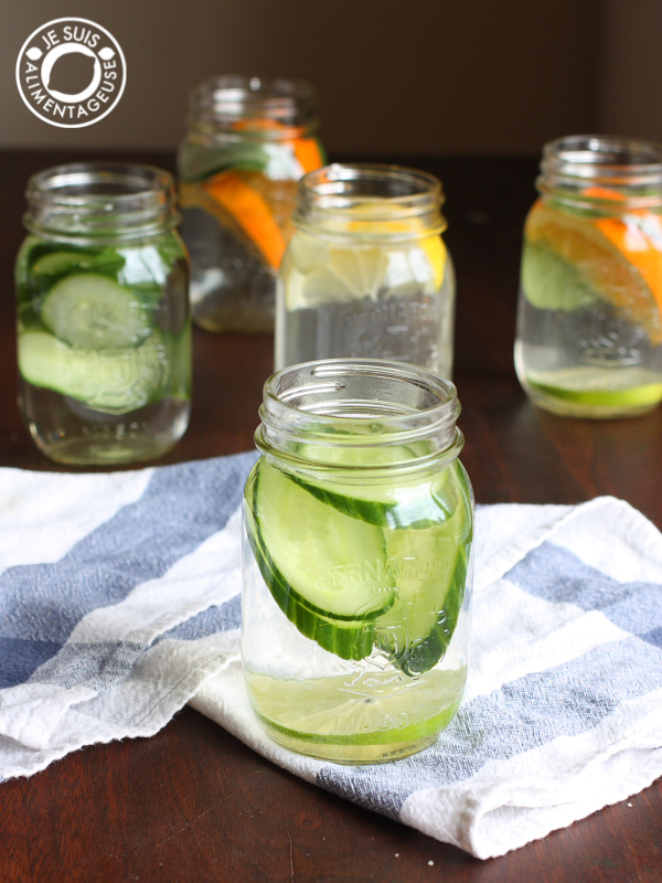 Infused Water Ideas | alimentageuse.com #water #hydration #healthy
