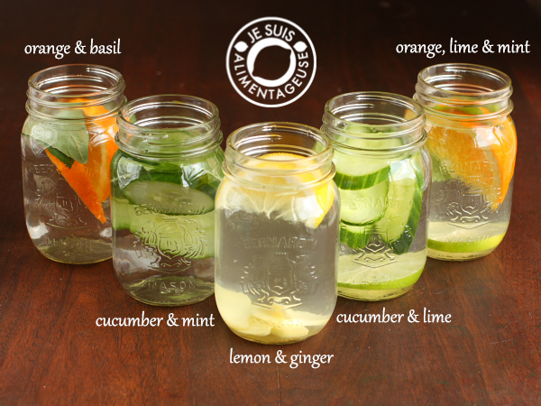 Infused Water Ideas | alimentageuse.com #water #hydration #healthy