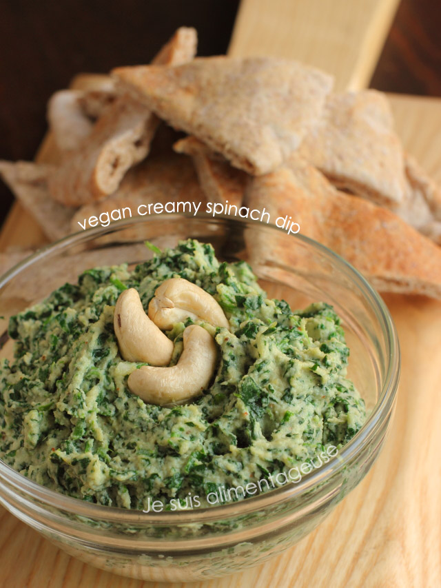 #Vegan Creamy Spinach Dip #appetizerweek #protein #healthy #glutenfree