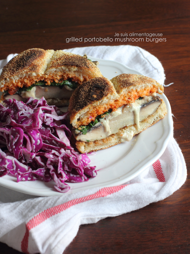 Grilled Portobello Mushroom Burgers | Je suis alimentageuse