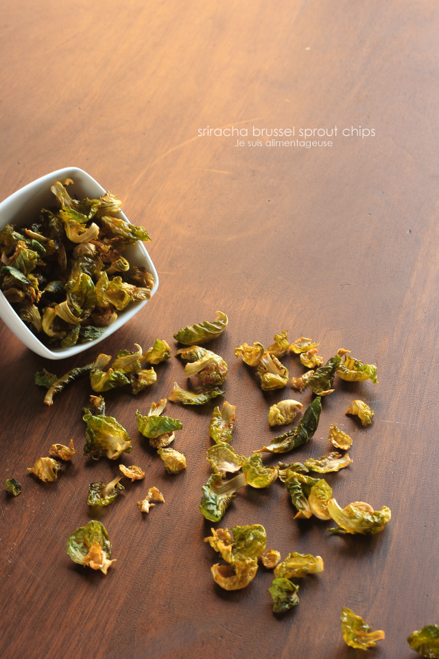Sriracha Brussel Sprout Chips are like kale chips, but cuter!