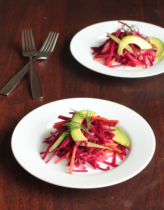 Raw Beet Salad with Lime Ginger Dressing - Produce Made Simple