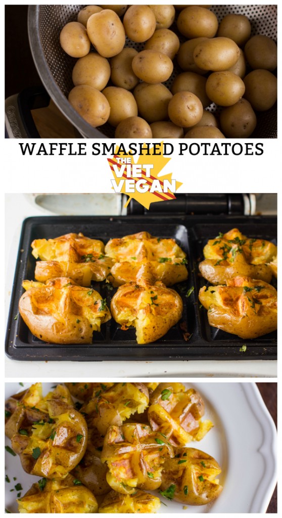 Waffle Smashed Potatoes