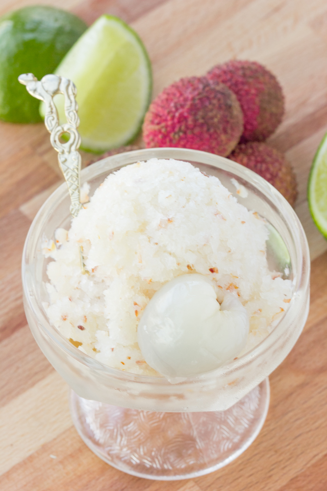 Lychee Lime Granita | The Viet Vegan | Glittering sweet snow that is perfect for summer patios and humid nights