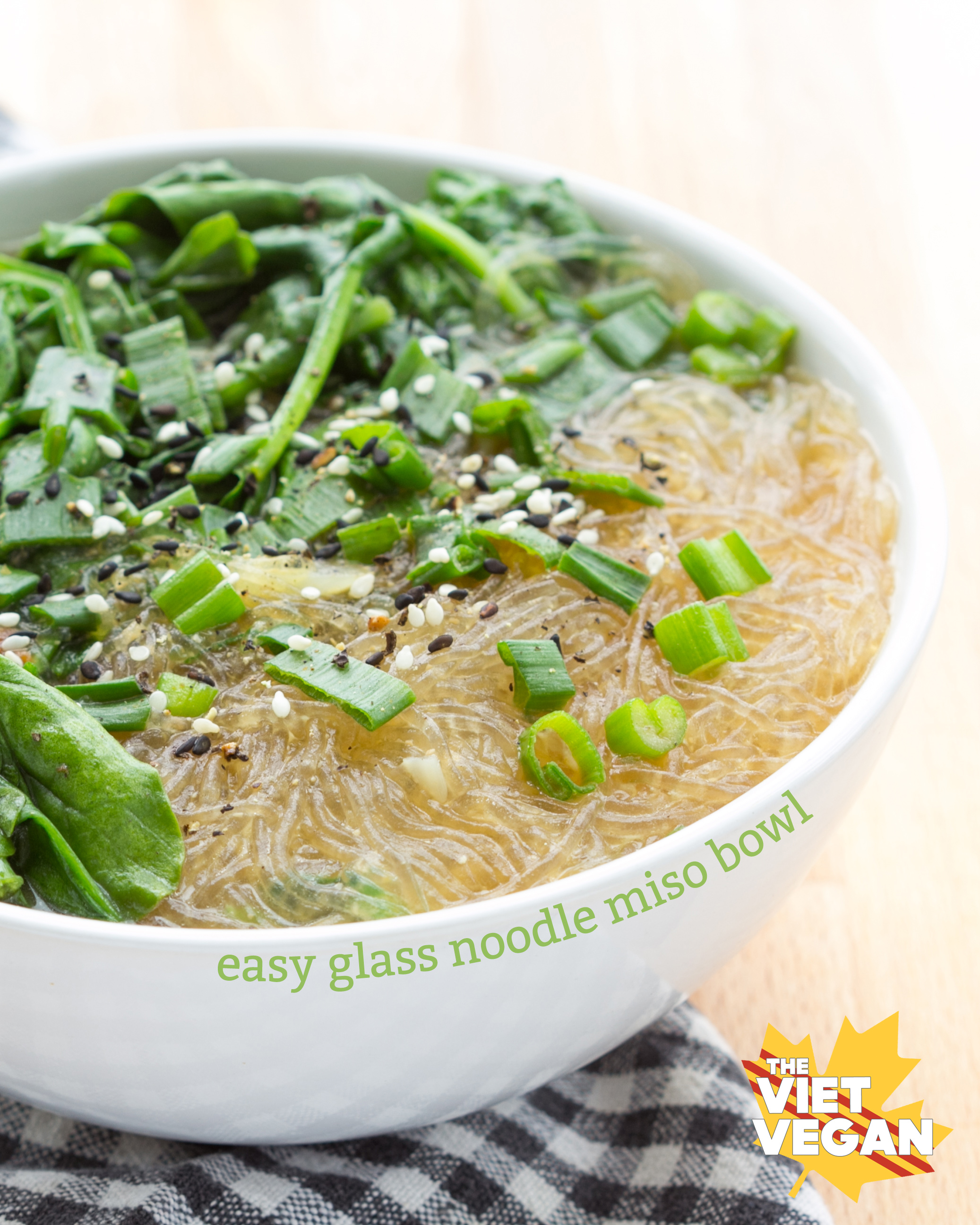 Easy Vegan Miso Glass Noodle Bowl | The Viet Vegan | Simple and satisfying, for when you need to heal from the inside.