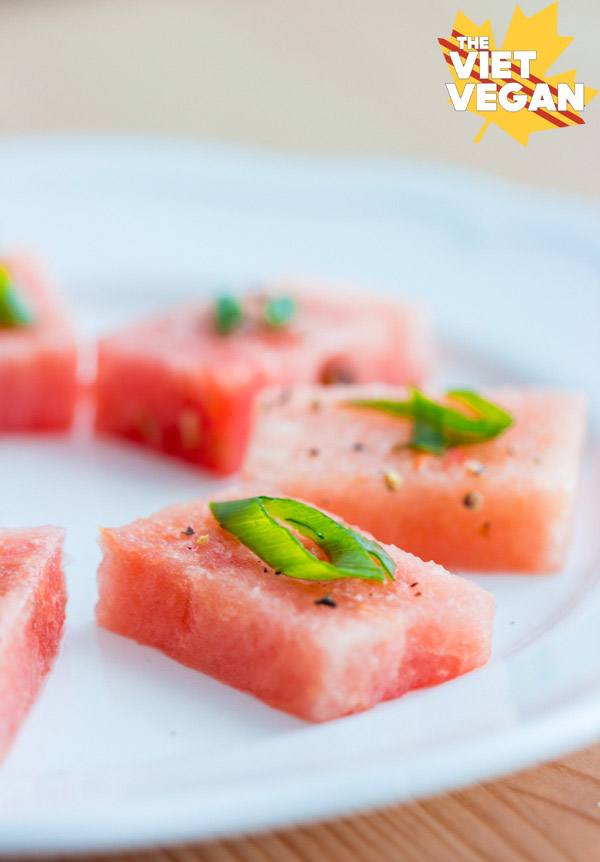 Watermelon Chilli Salt Amuse Bouche | The Viet Vegan