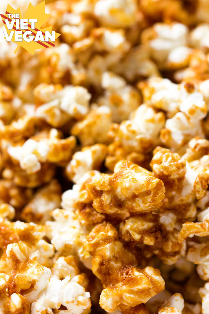 Vegan Caramel Popcorn | The Viet Vegan