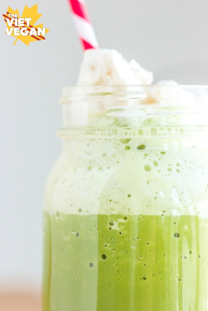 Vegan Starbucks Copycat Matcha Green Tea Frappuccino | The Viet Vegan | Save your wallet and make your own at home!