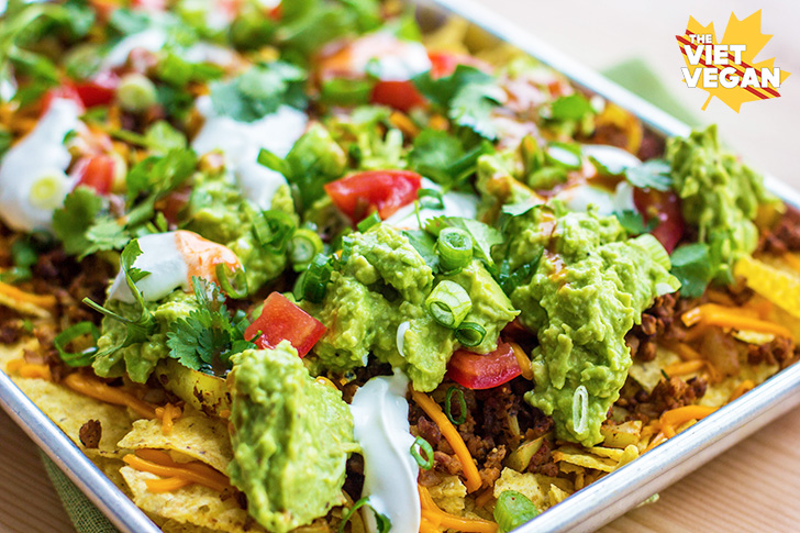 VEGAN NACHOS SUPREME | The Viet Vegan | For those late night cravings, but HEALTHIER!