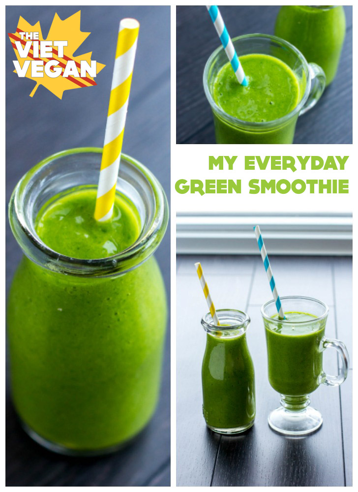 Easy, Creamy, Green Smoothie | The Viet Vegan | Superstart your day with greens and plant-based goodness!