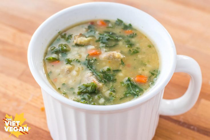 Vegan Wedding Soup | The Viet Vegan | Warming, hearty, and full of vegan sausage, parsley, and broth