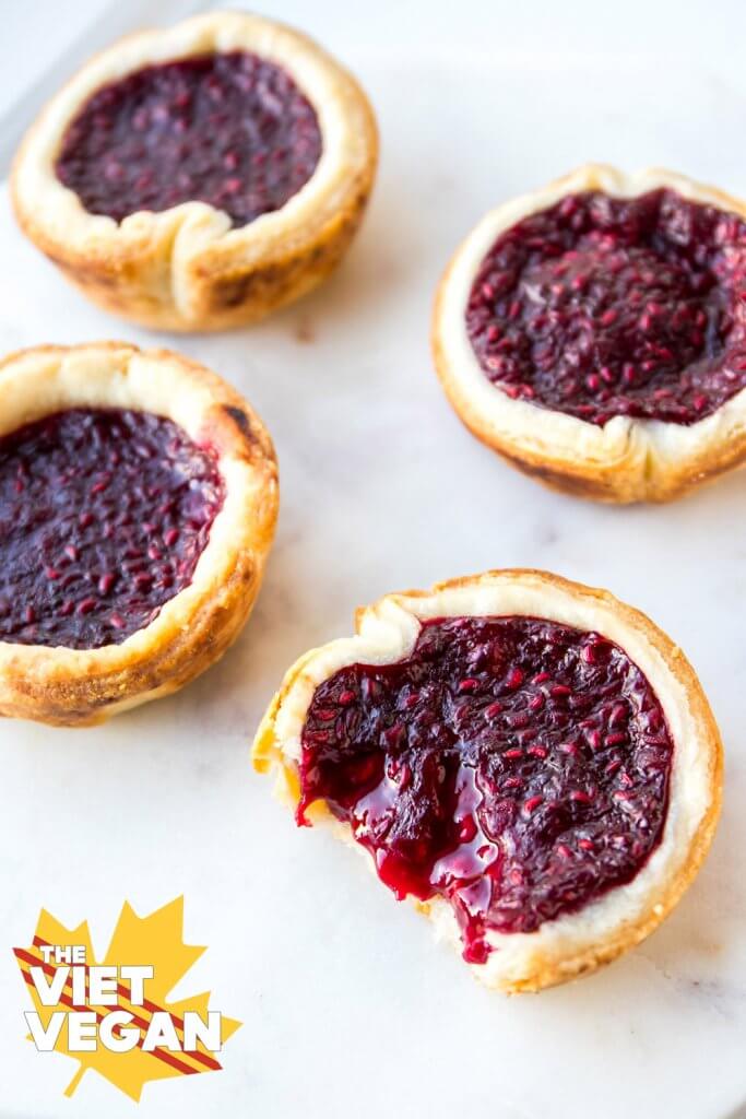 Vegan Raspberry Tarts | The Viet Vegan