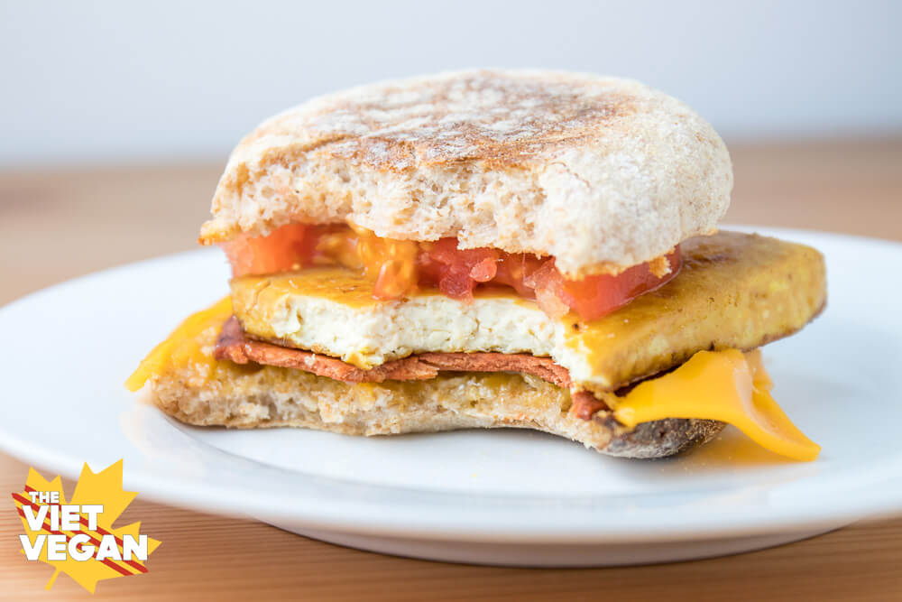 Vegan Breakfast Tofu Egg Sandwiches The Viet Vegan