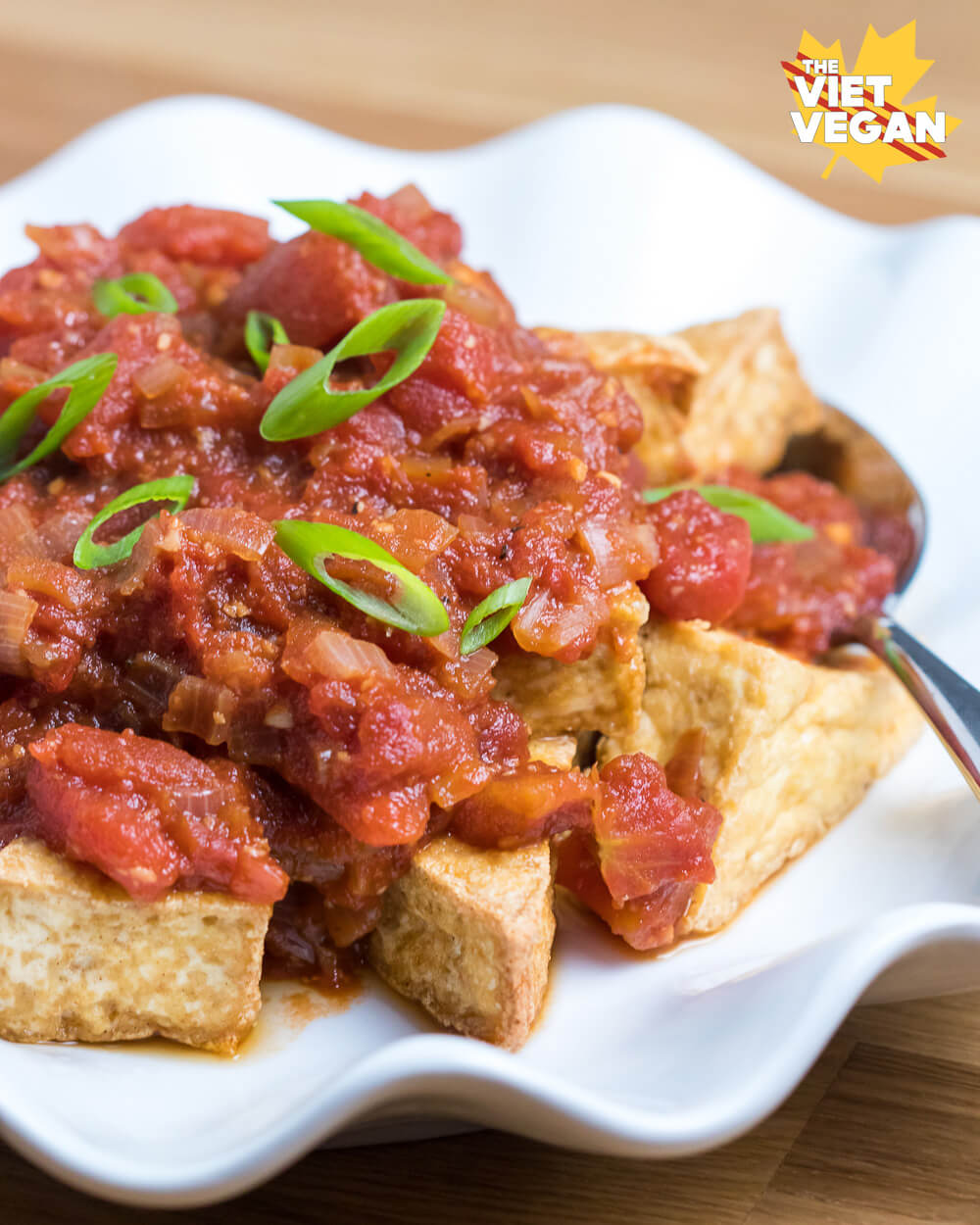 Vegan Vietnamese Fried Tofu with Tomatoes (Đậu hũ sốt cà) - The Viet Vegan