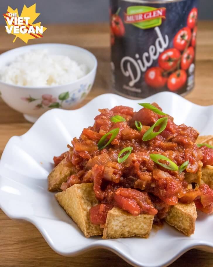 Vietnamese Tofu with Tomato Sauce (Vegan) - Veggie Anh