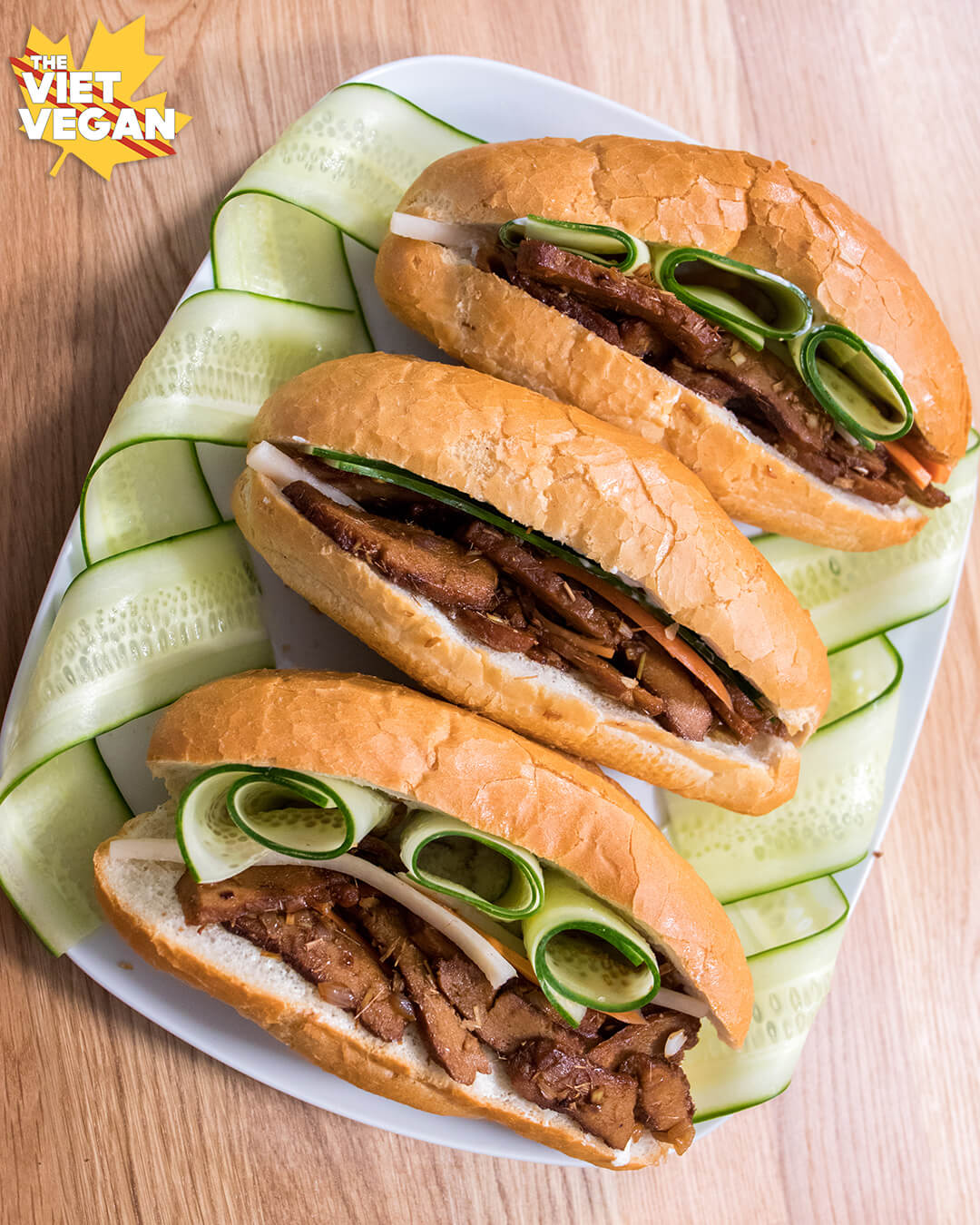 Vegan Lemongrass Beef Banh Mi - The Viet Vegan