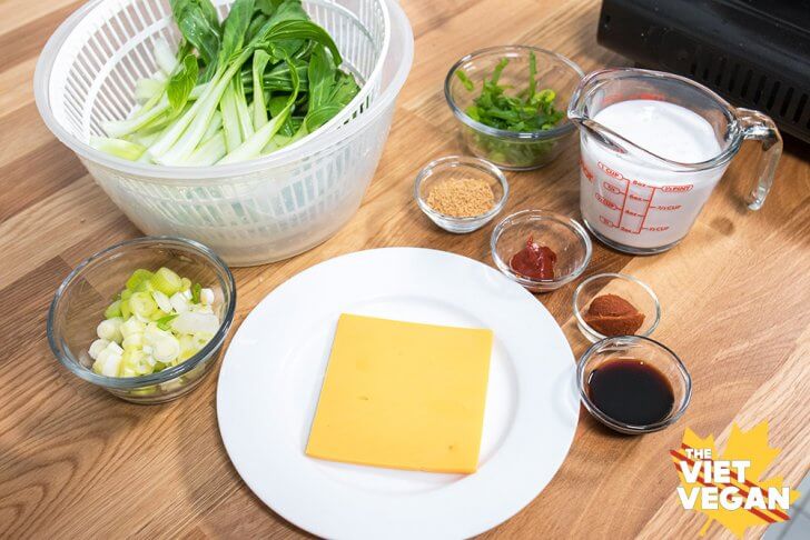 Vegan Cheese Curry Ramen Ingredients