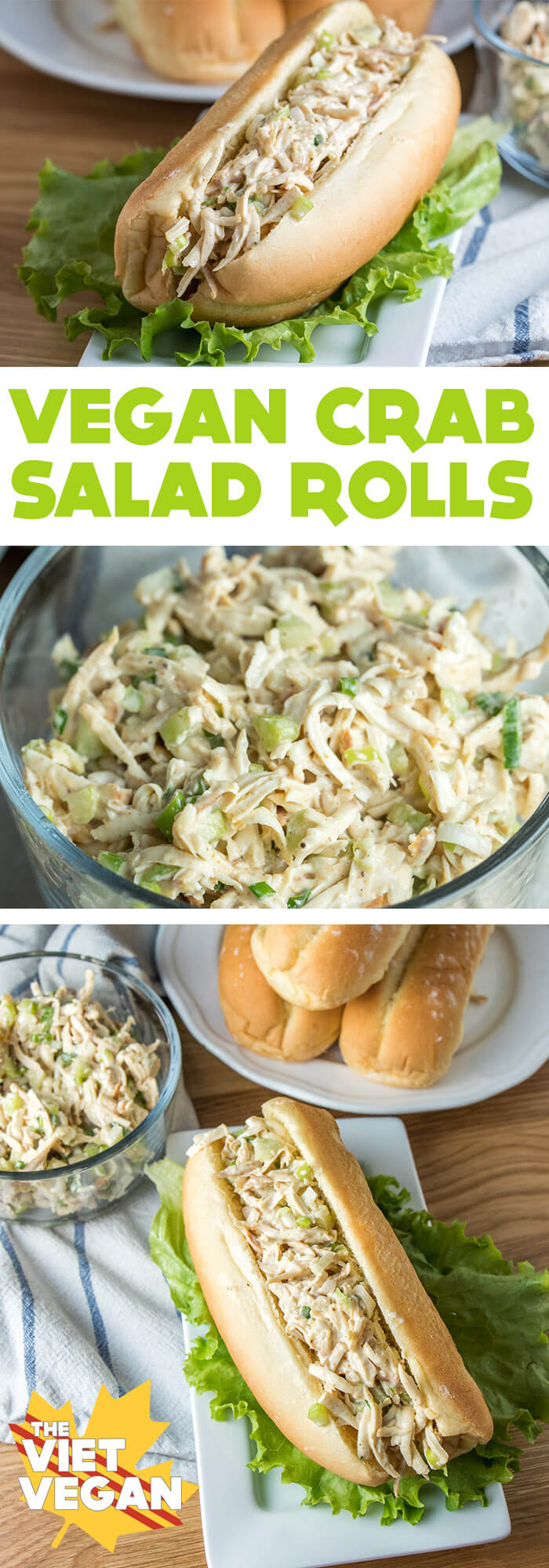 Vegan Crab Salad Rolls The Viet Vegan