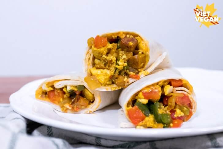 Vegan Breakfast Burritos - The Viet Vegan