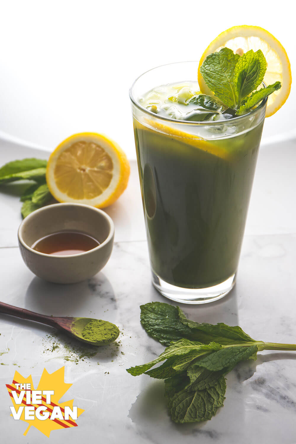 Vegan Matcha Latte & Matcha Lemon Mint Iced Tea The Viet Vegan