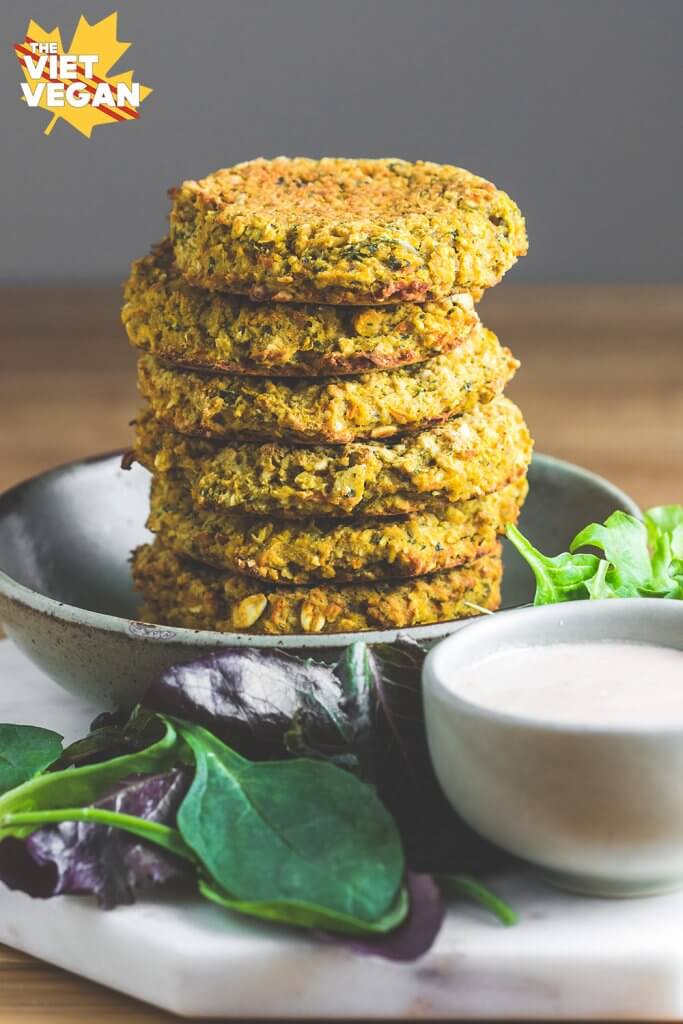 Vegan Lentil Patties and Sriracha Tahini Sauce | The Viet Vegan