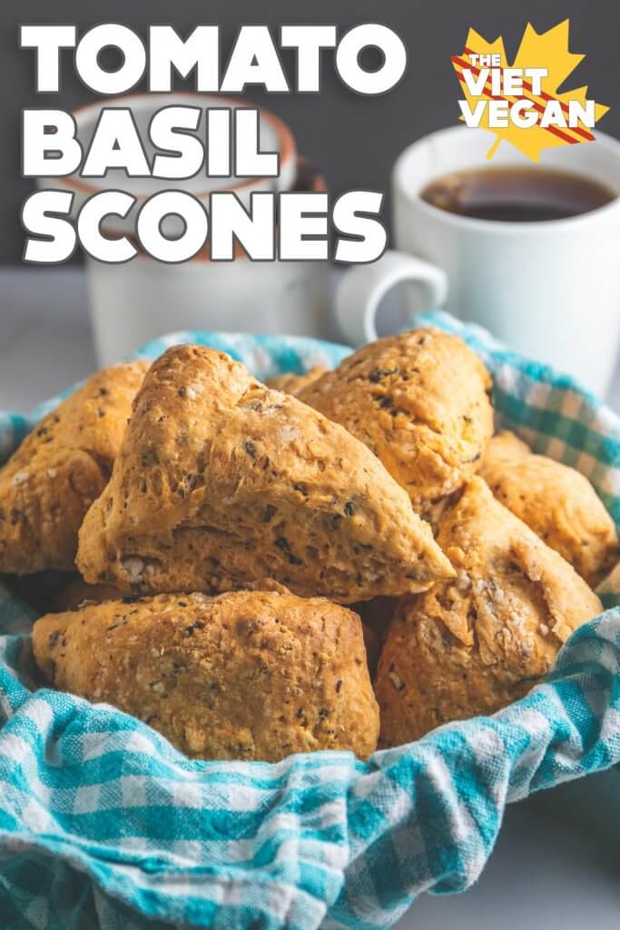 Tomato Basil Scones | The Viet Vegan