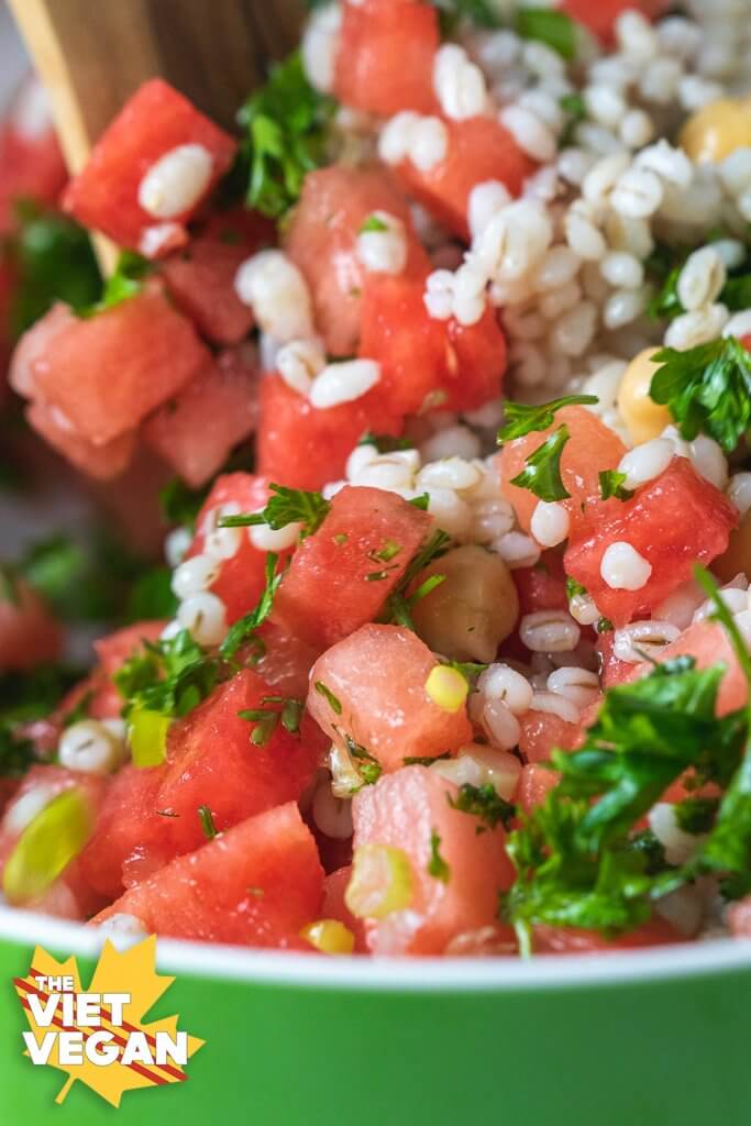 Watermelon Lemon Parsley Grain Salad | The Viet Vegan