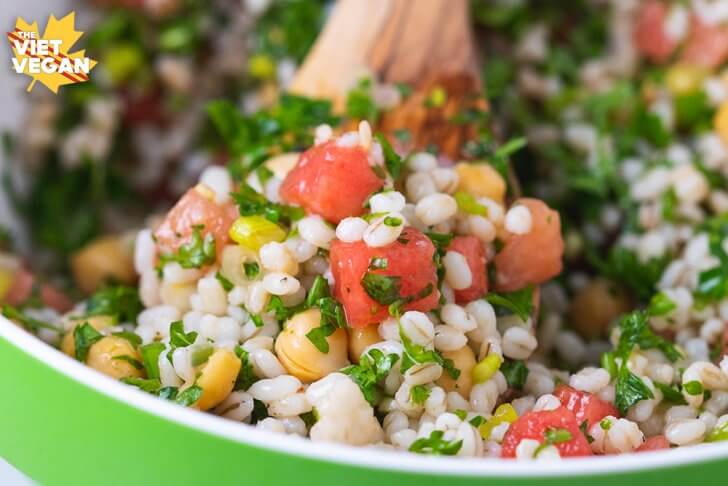 Watermelon Lemon Parsley Grain Salad | The Viet Vegan