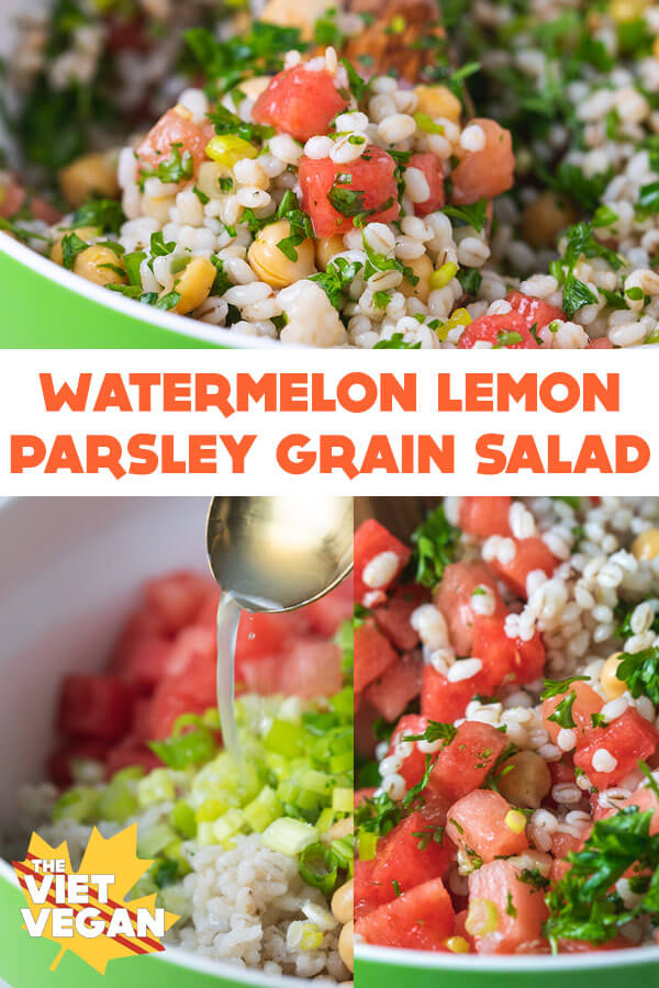 Watermelon LemonParsley Grain Salad The Viet Vegan