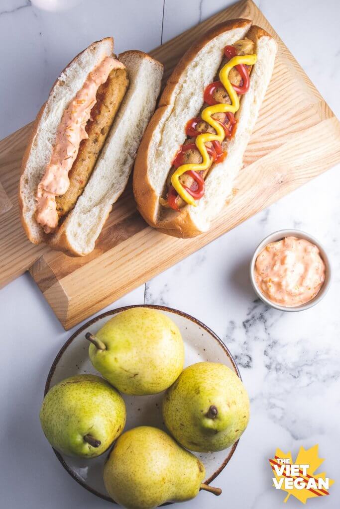 Vegan Pear Fennel Seitan Sausages | The Viet Vegan