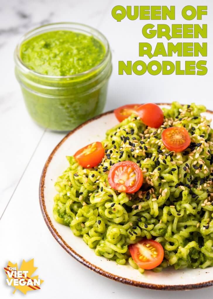 Queen of Green Ramen Noodles | The Viet Vegan | Super vibrant and summery ramen noodles!