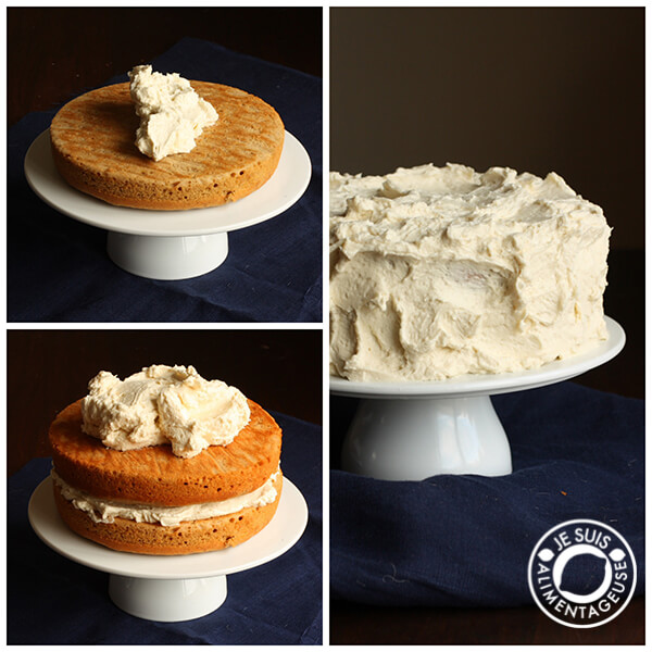 Pumpkin Apple Spice Cake with Ermine Frosting