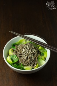 Soba Noodle Bowl with Miso Tahini Sauce
