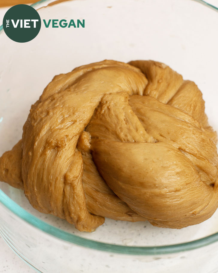 cooked washed flour seitan knot