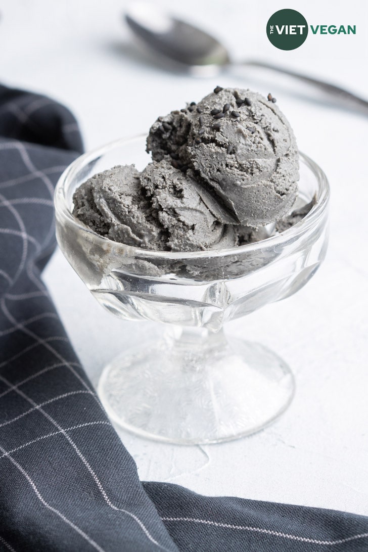 No Churn Black Sesame Ice Cream The Viet Vegan The Prefectures