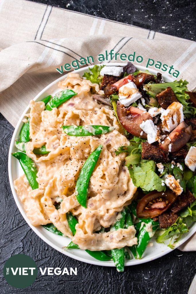 Vegan Alfredo Pasta - The Viet Vegan