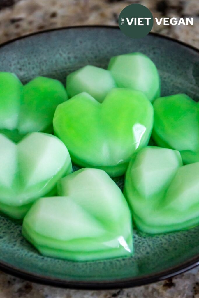 jelly hearts on a plate