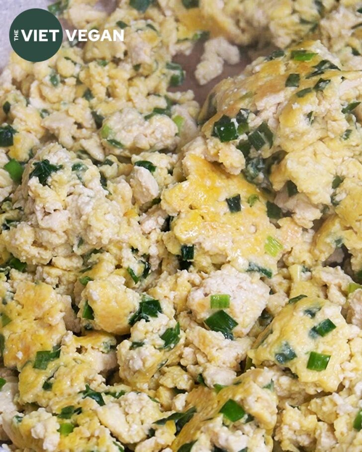 a close of up vietnamese egg scramble