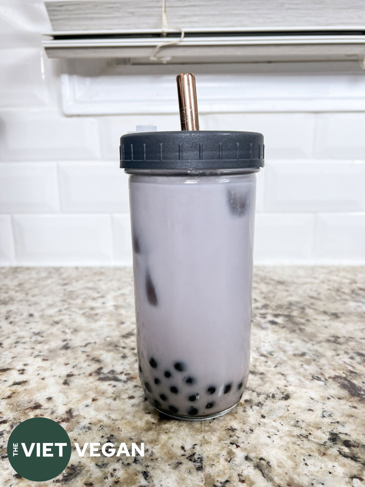 Taro Bubble Milk Tea - Boba - My Vegan Minimalist